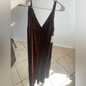 Lacausa Brown Velvet Jumpsuit never worn